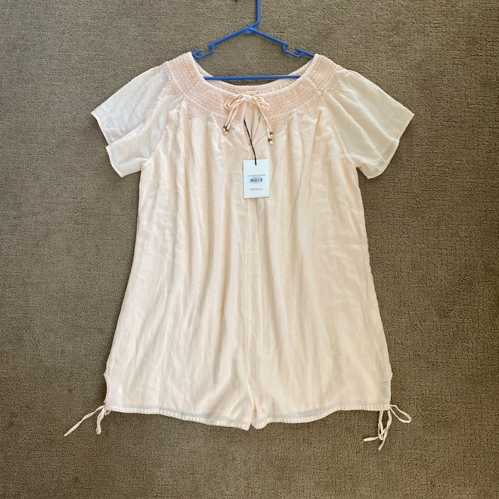 SPELL and the GYPSY Collective Amira Smocked Romper Size SMALL -read description
